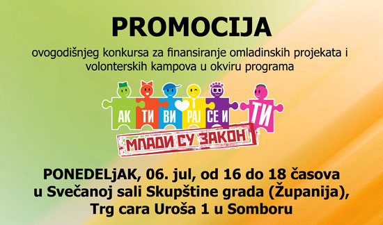 Promocija programa Mladi su zakon u Somboru