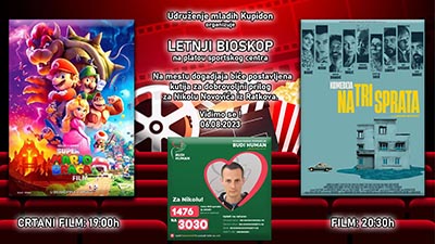 Letnji bioskop odložen za utorak