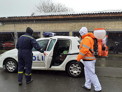 Dezinfikovana i službena vozila policije