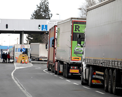 Duže zadržavanje teretnih vozila na izlazu iz Srbije